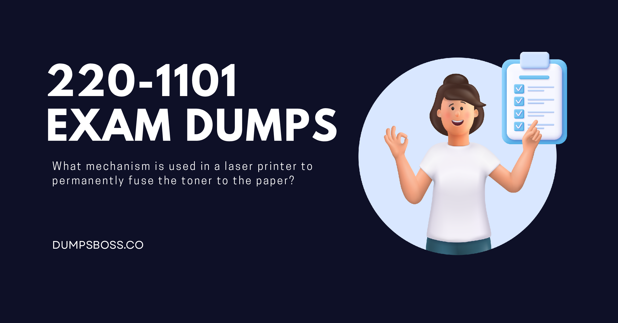 What mechanism is used in a laser printer to permanently fuse the toner to the paper?